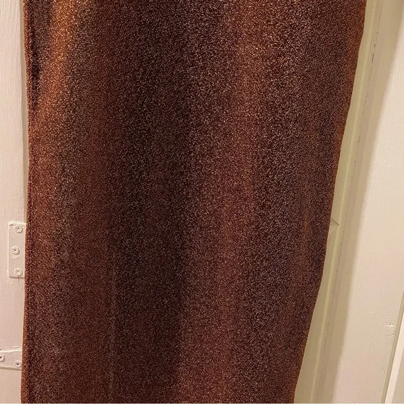 Cynthia Rowley copper metallic tease sheer dress X-small NWT - Picture 5 of 10